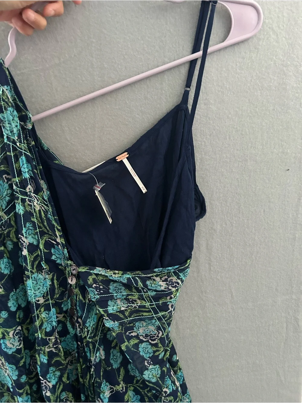NWT Free People See it Through Black Floral Chiffon Lined (2pc)Maxi Dress Size M